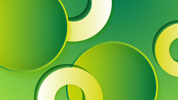 Fondo verde abstracto con formas geométricas simples decoración para el diseño de la presentación - Vector, Imagen