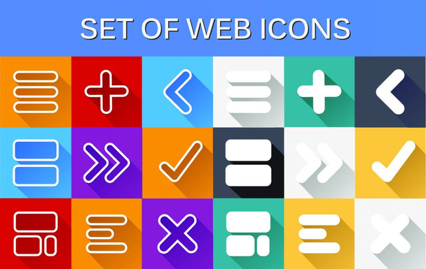 Conjunto de iconos web, ilustración vectorial
 - Vector, imagen