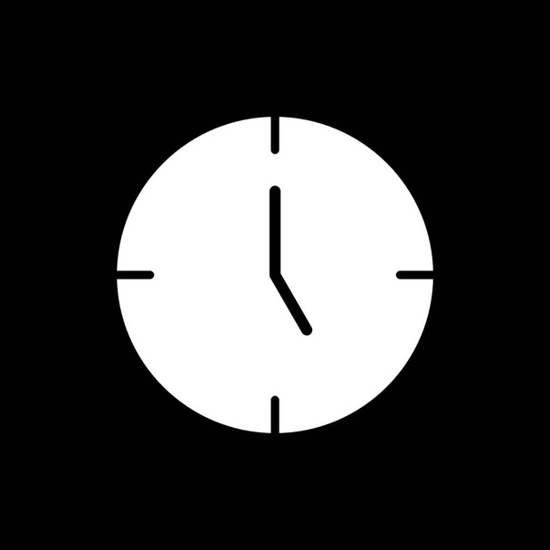 "Clock displaying 1 hour of the day. Simple design with 3, 6, 9, and 12 o'clock hands. Icon design EPS 10" - Vektör, Görsel