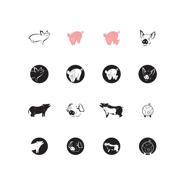 Icona di maiale e simbolo vettoriale Illustrazione - Vettoriali, immagini