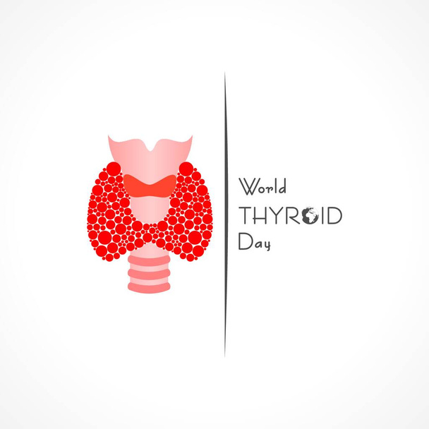 Vector illustration for World Thyroid Day which is held on 25 may - Vetor, Imagem