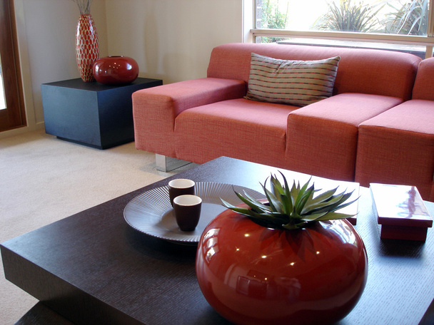Bright Red Modern Lounge - Фото, изображение