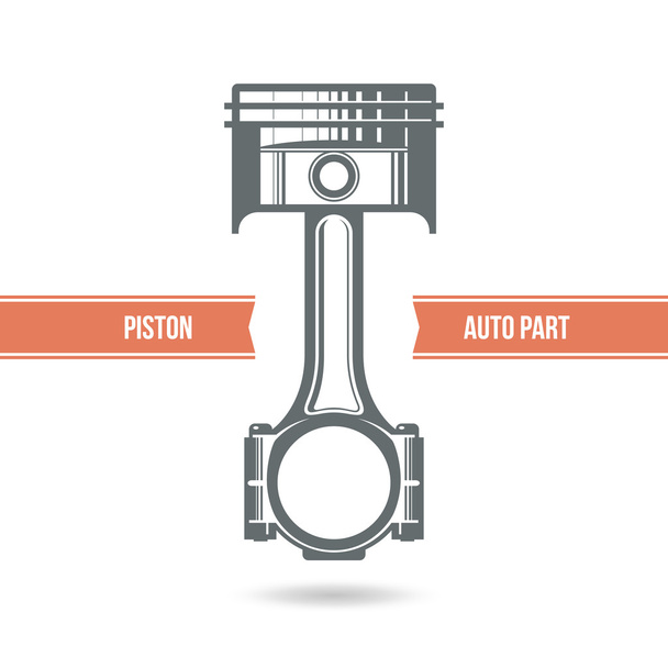 Car engine piston - Vector, Image