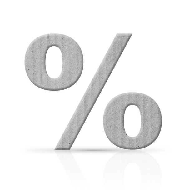 percent symbol cardboard - Foto, afbeelding