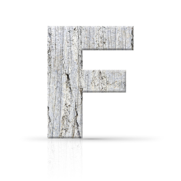 f letter white wood texture - Foto, Imagem