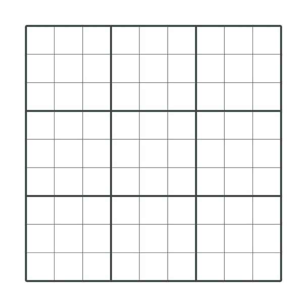 "3x3 Grelha de puzzle. Tabela de célula quadrada de modelo vetorial. Sudoku ilustração gráfica" - Vetor, Imagem