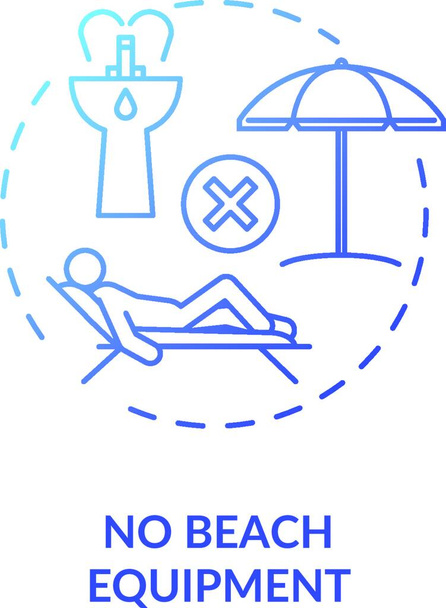 "No beach equipment concept icon" - Vector, Imagen