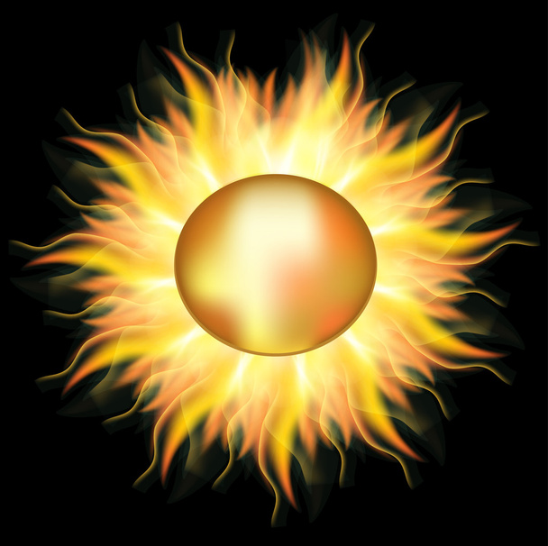 Vector sun logo,used mesh. - Vektör, Görsel