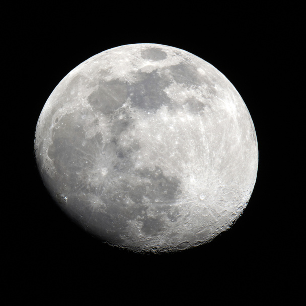 moon with black sky background at night - Photo, Image