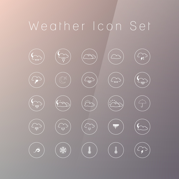 Weather Icons Set. - Vector, Imagen