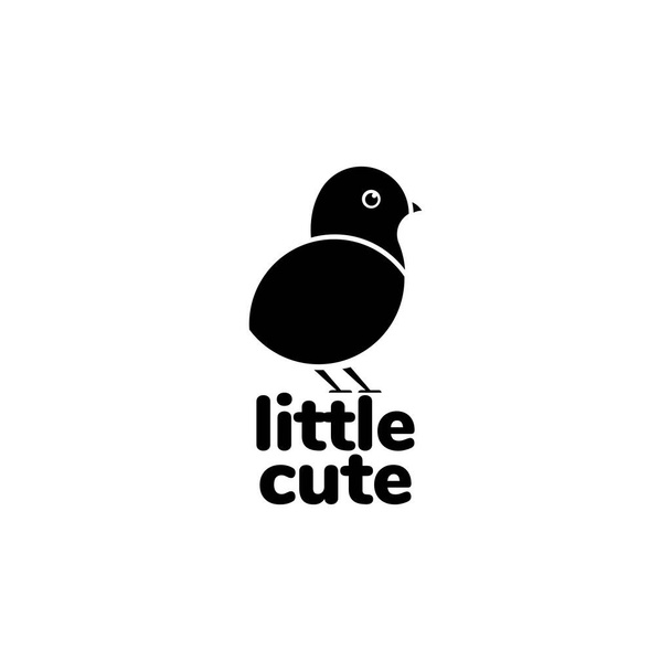 little bird minimal geometric modern logo design vector - Vector, Image