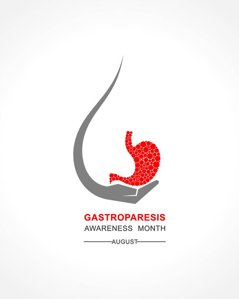 Gastroparesis Awareness Month observed in August - Vektor, kép