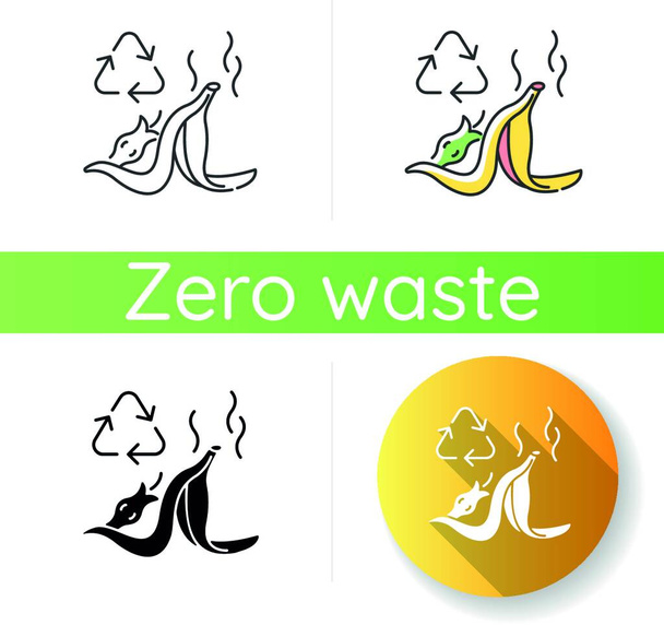"icono de reciclaje de residuos de alimentos" - Vector, imagen