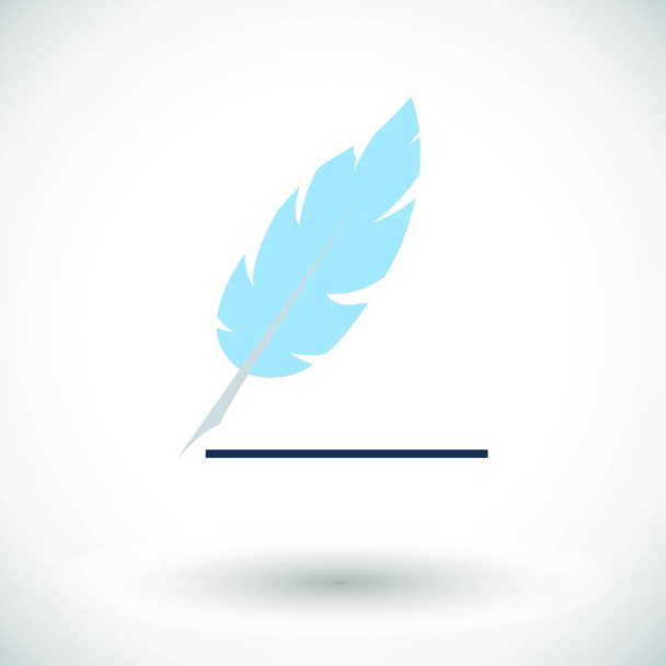 Feather icon vector illustration - Vetor, Imagem