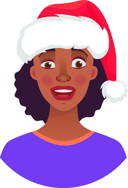 "portrait of african woman in hat" - Vector, Image