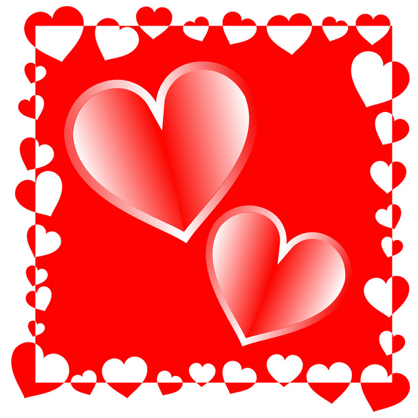 Valentine day background. abstract heart shape. vector - Vector, Image