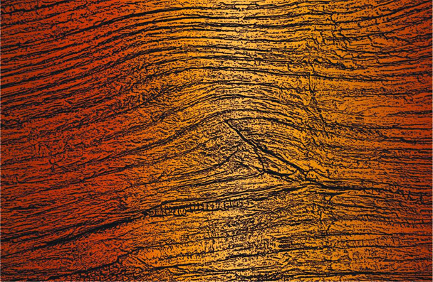 Distress old dry wooden texture. Black and gold grunge background. EPS8 vector.  - Vektor, Bild