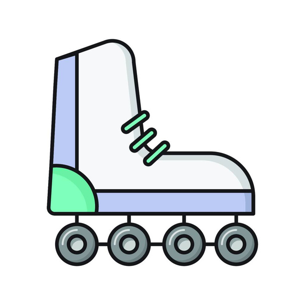 patinaje sobre ruedas icono vector ilustración - Vector, imagen