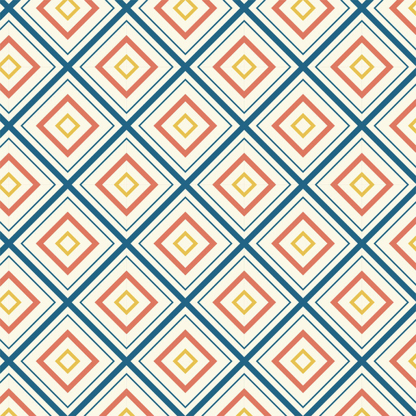 Seamless pattern in retro style. Abstract texture decorative 50`s, 60's, 70's style. Can be used for fabric, wallpaper, textile, wall decoration. Vector illustration - ベクター画像