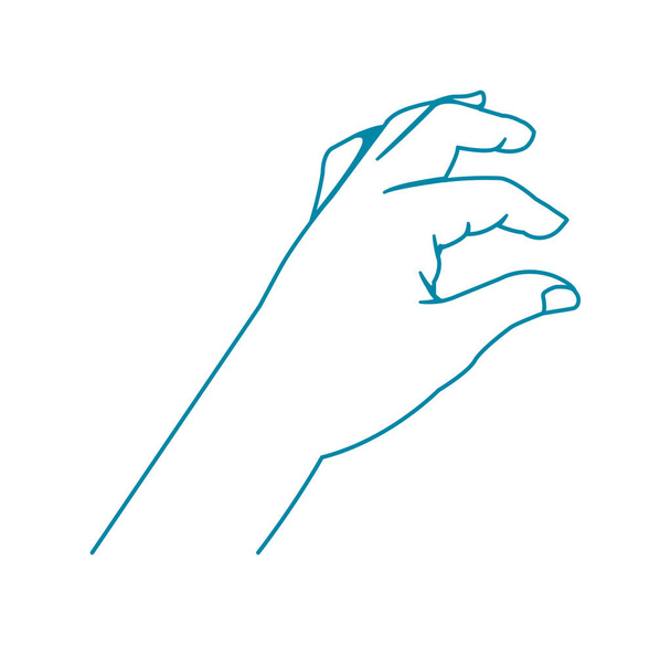 Ilustración de la acción de pellizcar con un dedo. - Vector, Imagen