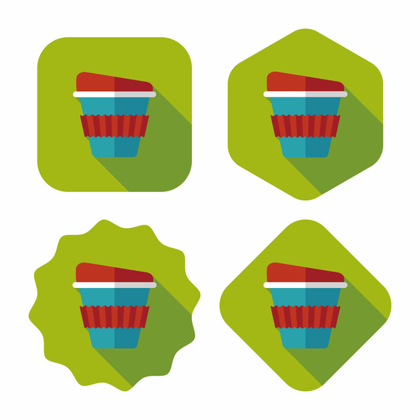 takeaway coffee flat icon with long shadow,eps10 - Vector, afbeelding