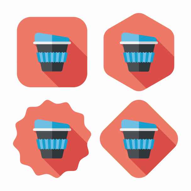takeaway coffee flat icon with long shadow,eps10 - Vector, Imagen