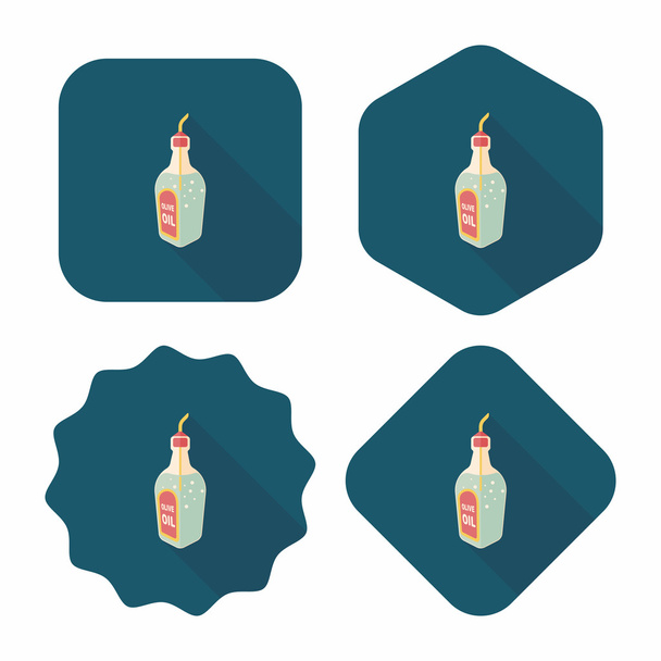 kitchenware oil flat icon with long shadow,eps10 - Vector, Image