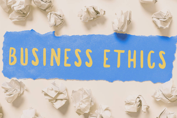 Текст почерку Бізнес етика, Інтернет-концепція відповідна політика, яка регулює роботу бізнесу
 - Фото, зображення
