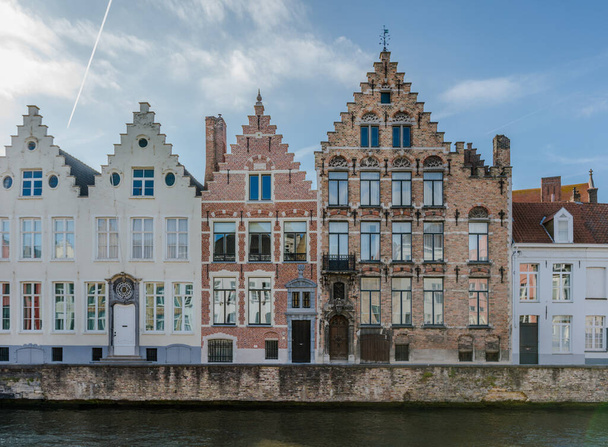 Bruges, the water town in Belgium with historical houses and famous canal - 写真・画像