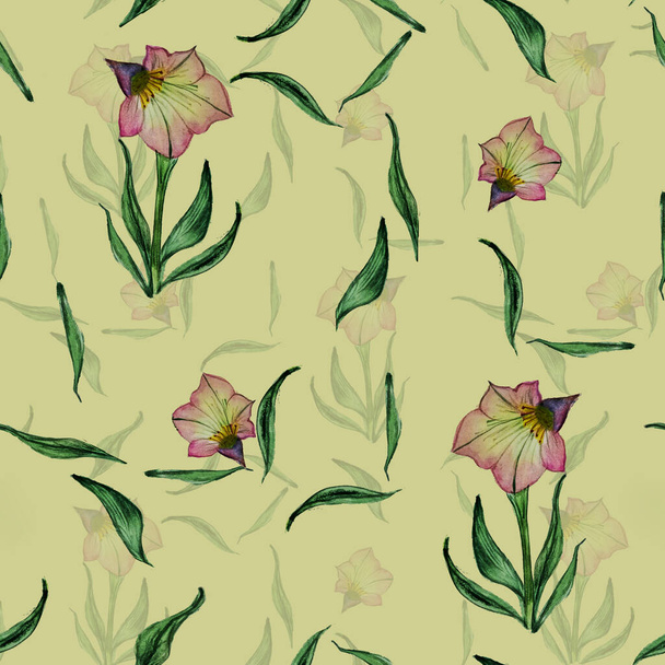 акварельний квітковий візерунок безшовне мистецтво
 - Фото, зображення