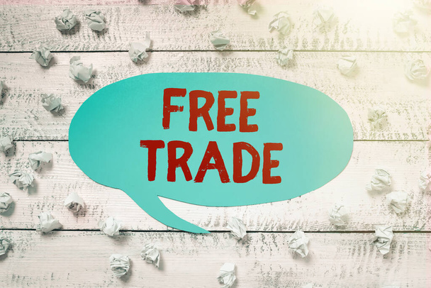 Ručně psané znamení Free Trade, Internet Concept Možnost nakupovat a prodávat za vlastních podmínek a prostředků - Fotografie, Obrázek