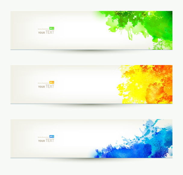 Three colorful headers - Vektori, kuva