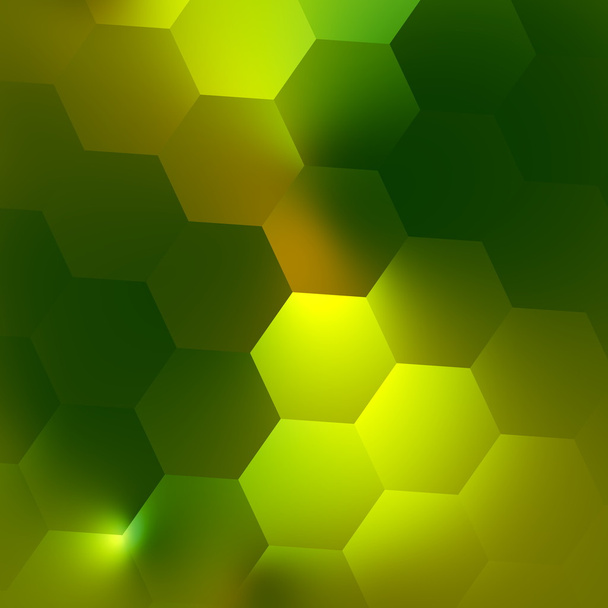 Zielone tło geometryczny wzór - oświetlony nowoczesny Design Concept - miękki blask efekt - jakości ilustracji - jasne światło wzory sześciokątne - wibrujący sześciokątów mozaika - płytki podłogowe - Zdjęcie, obraz
