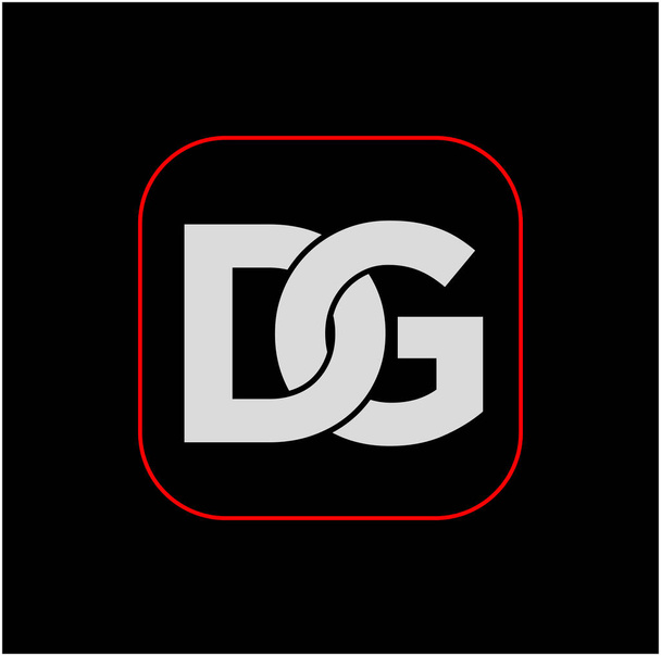 DG company name initial letters icon. DG monogram. - Vector, Image