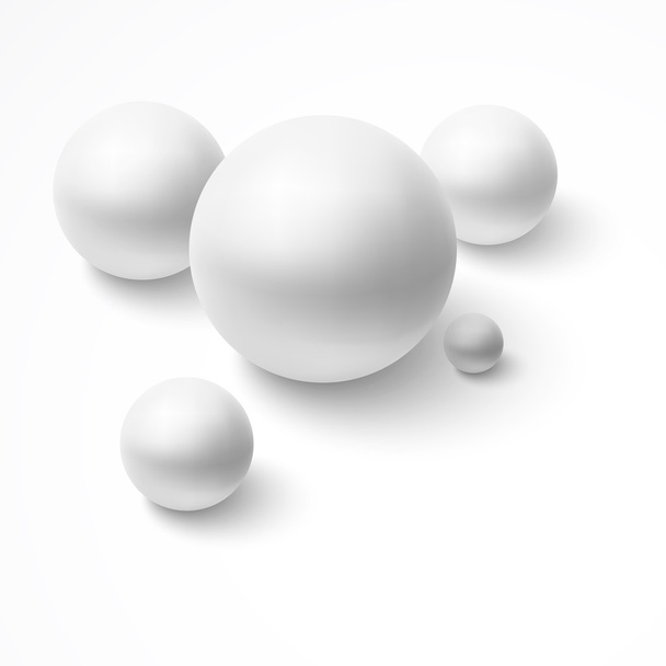 Abstract background with realistic spheres. - Vetor, Imagem