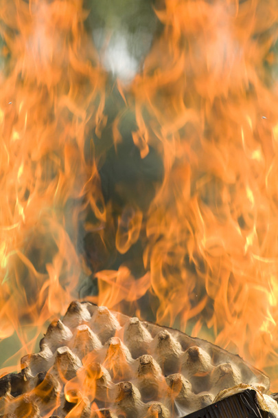 Fuego llama quemado papel
 - Foto, imagen