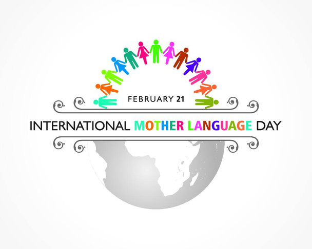 "21 февраля отмечается Международный день родного языка" - Вектор,изображение