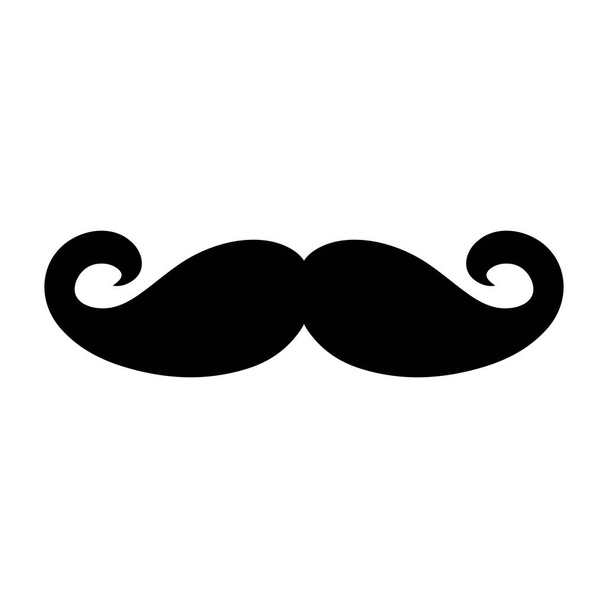 Moustache icon. Moustache silhouettes. Isolated moustache symbol. Vector illustration. - Vector, Image