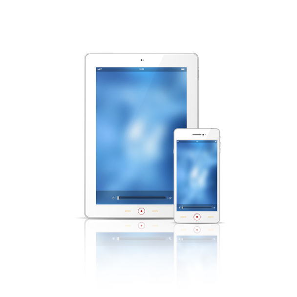 Tablet and smartphone - Vector, imagen