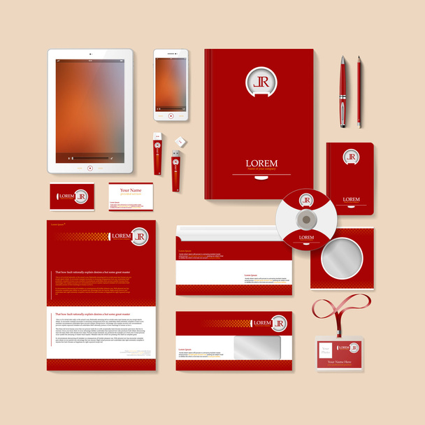 Κόκκινο επιχειρηματικό σχεδιασμό στυλ. - Διάνυσμα, εικόνα