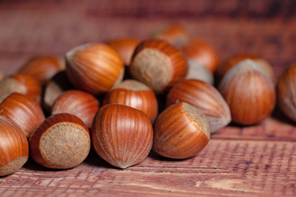 Lískové ořechy v zblízka - Fotografie, Obrázek