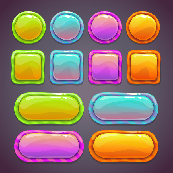 Bright funny buttons - Vector, afbeelding