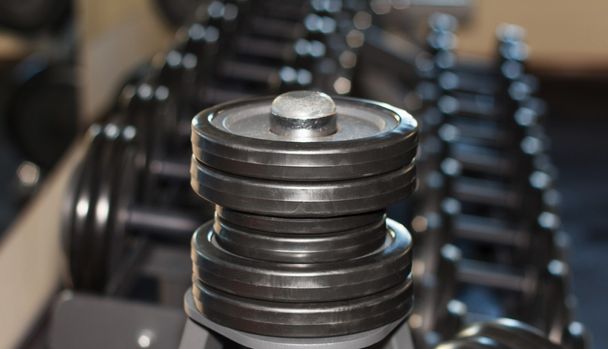 Barbell plates in the gym - Photo, Image