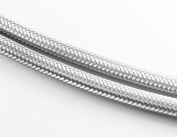 elastic metal fiber water pipe with connectors - Photo, Image
