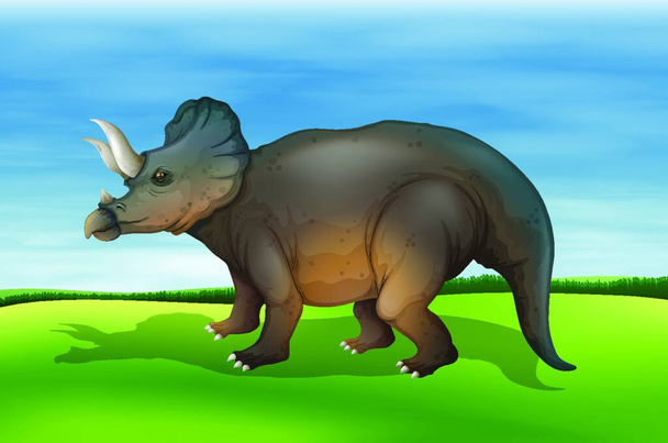 ilustracja triceratopów - Wektor, obraz