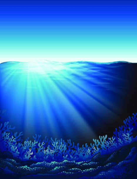 Illustration der Unterwasserwelt - Vektor, Bild