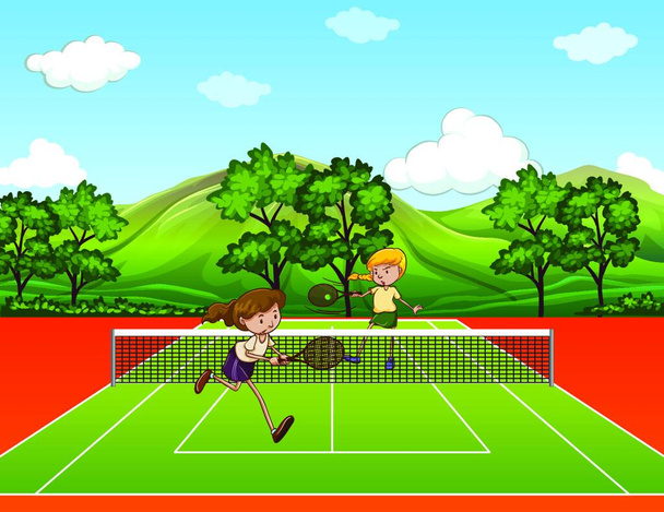 ilustración del tenis - Vector, Imagen