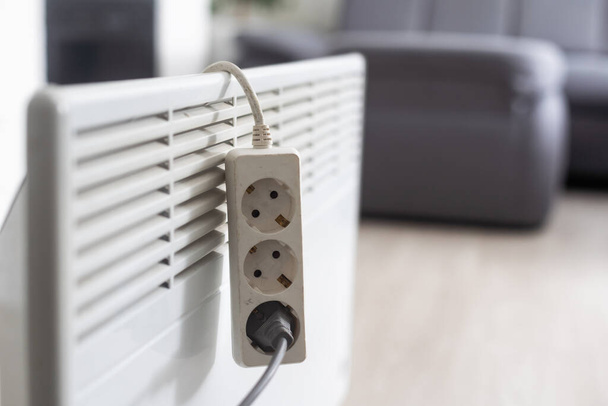 electric heater and extension cord - Photo, Image