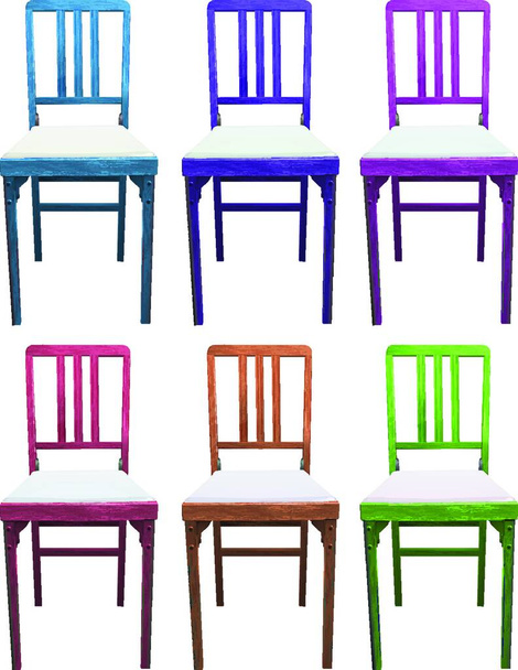 Sandalyeler, vektör illüstrasyonu - Vektör, Görsel