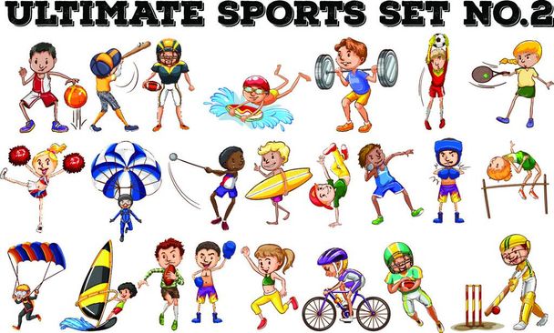 "Varios tipos de deportes
" - Vector, Imagen